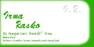 irma rasko business card